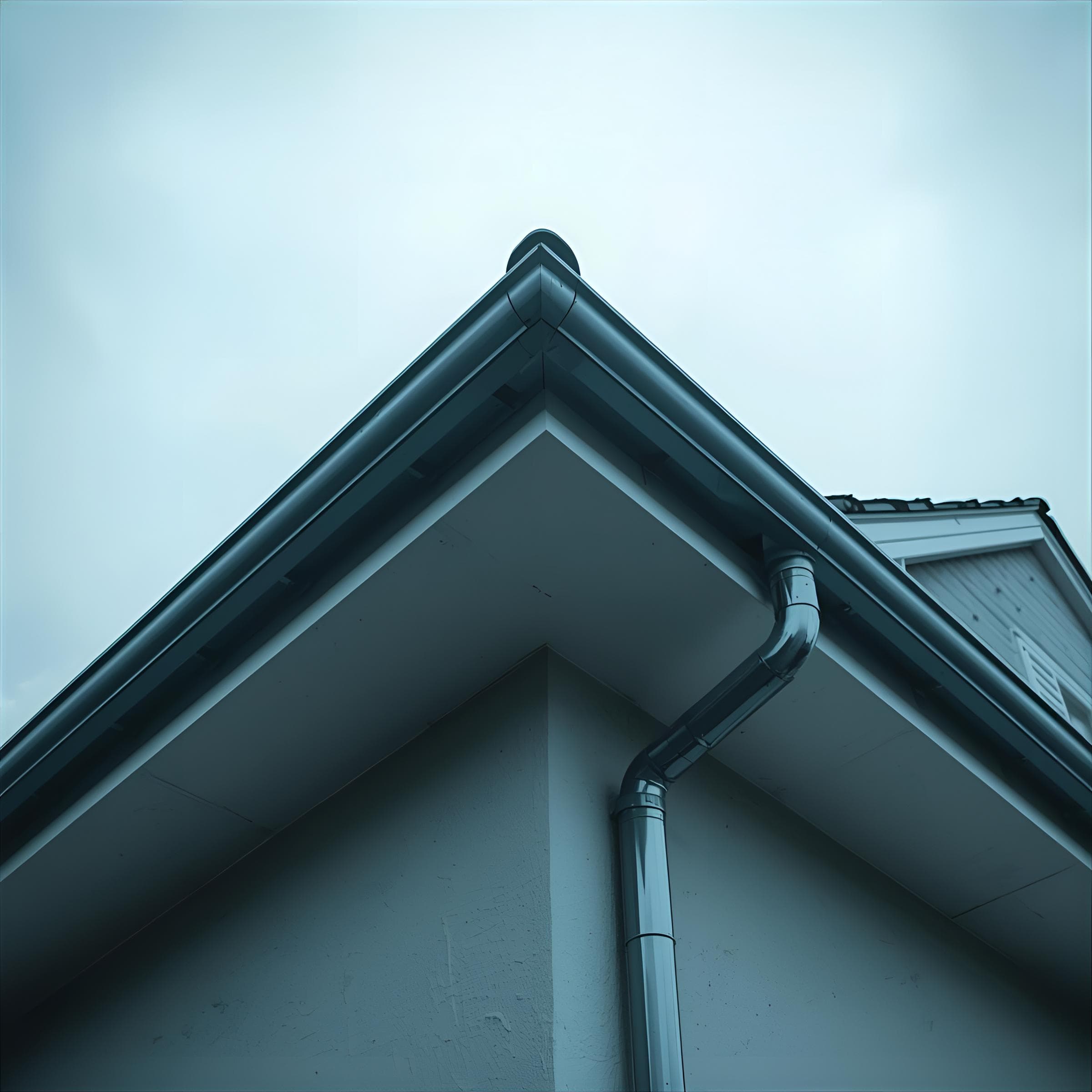 DachrinneCheck Team bei der Reinigung einer Dachrinne